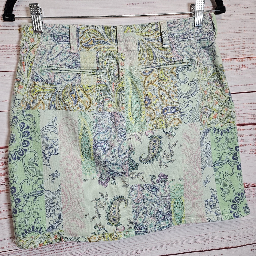 Anthro Pilcro patchwork denim skirt - Picture 12 of 15